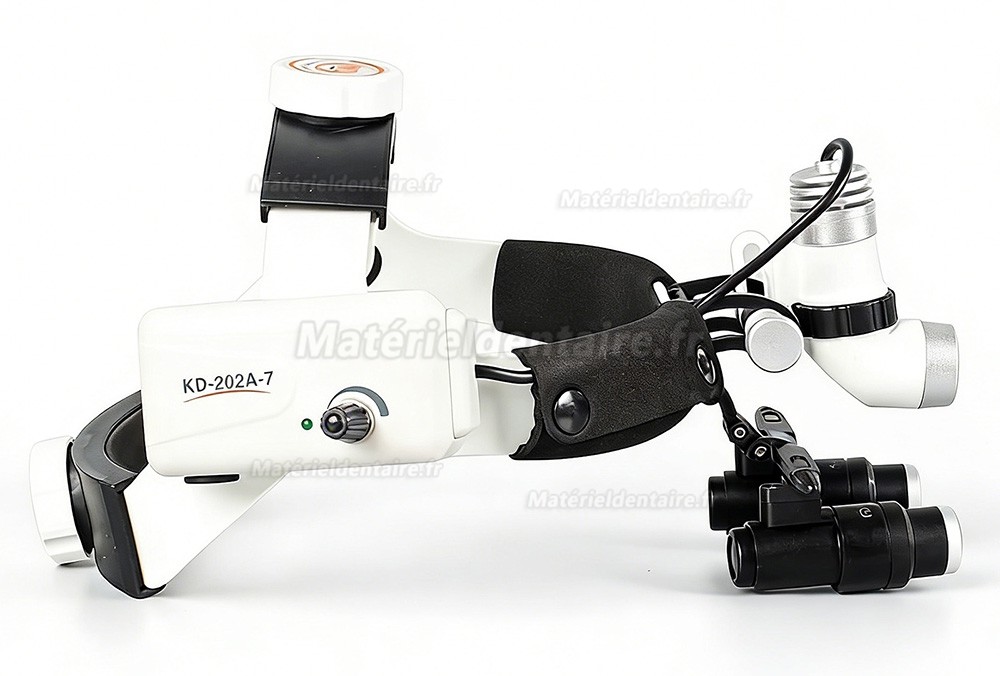 KWS 4.0X  loupes dentaires binoculaires + KWS KD-203AY-4 3W lampe frontale m&eacute;dicale LED avec 2 piles